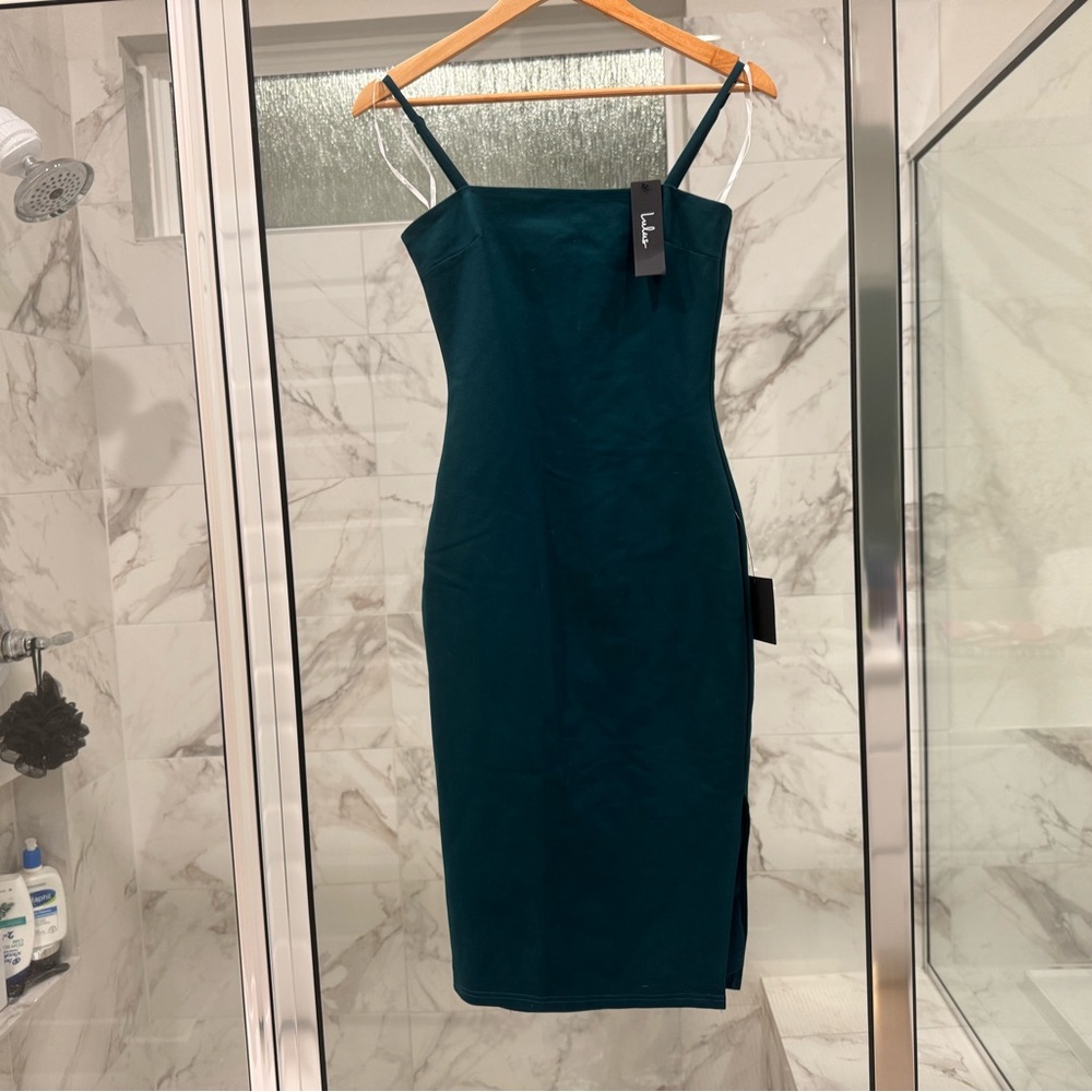 Lulus Paulina Forest Green Bodycon Midi